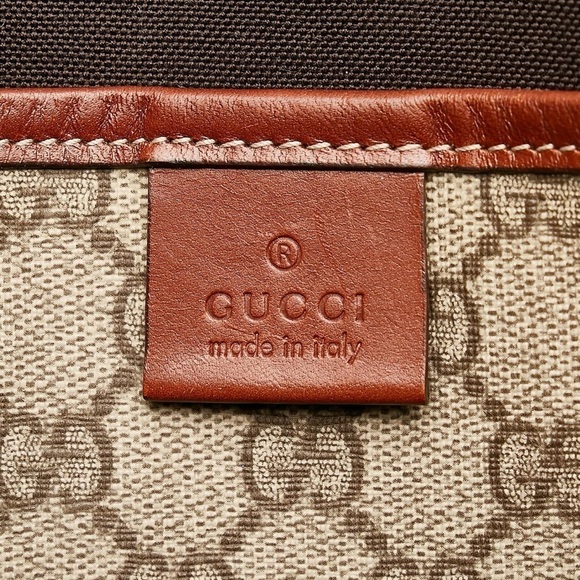 Gucci Brown GG Supreme Web Tote Bag - Picture 5 of 11